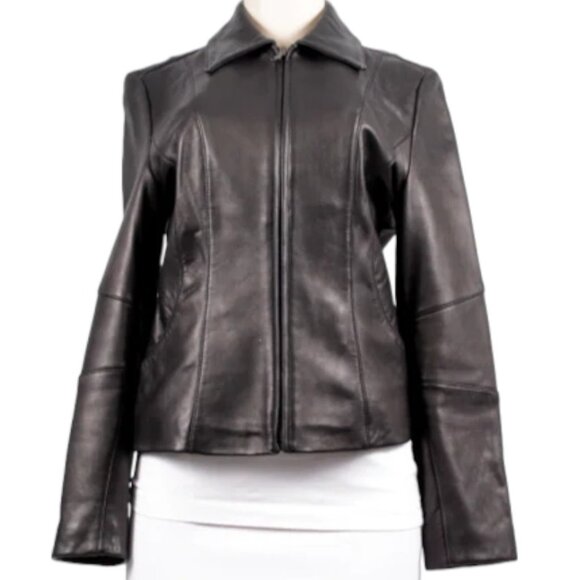 GUESS LEATHER JACKET - Picture 1 of 6